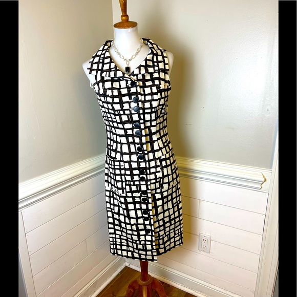 Talbots Dresses & Skirts - Talbots Abstract Print Button Down Dress 4 FREE SHIP